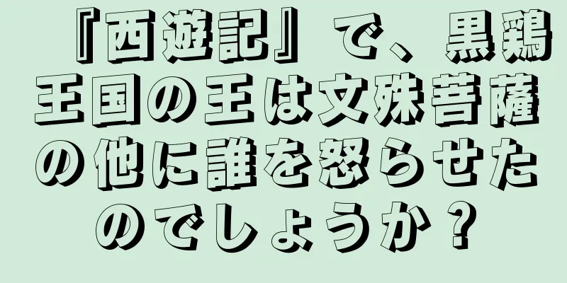 『西遊記』で、黒鶏王国の王は文殊菩薩の他に誰を怒らせたのでしょうか？