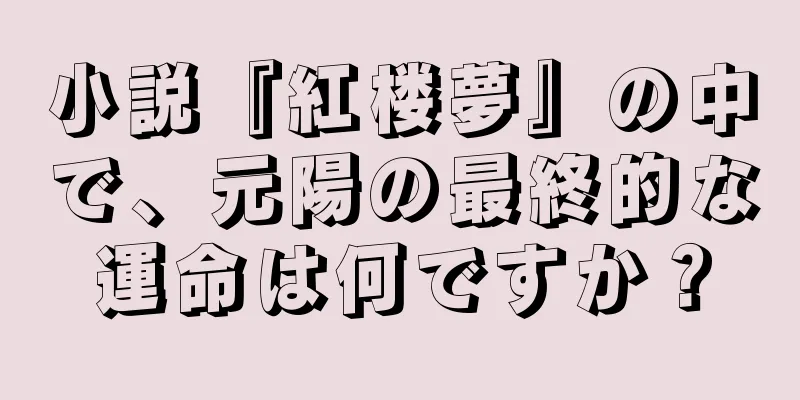 小説『紅楼夢』の中で、元陽の最終的な運命は何ですか？