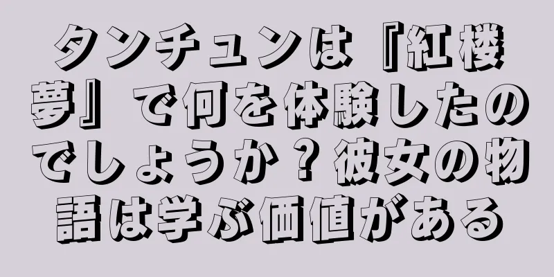 タンチュンは『紅楼夢』で何を体験したのでしょうか？彼女の物語は学ぶ価値がある