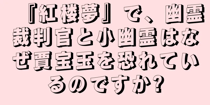 『紅楼夢』で、幽霊裁判官と小幽霊はなぜ賈宝玉を恐れているのですか?