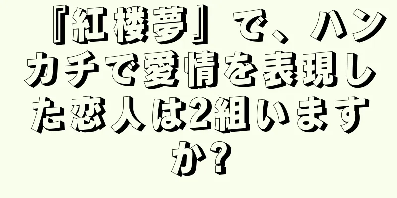 『紅楼夢』で、ハンカチで愛情を表現した恋人は2組いますか?