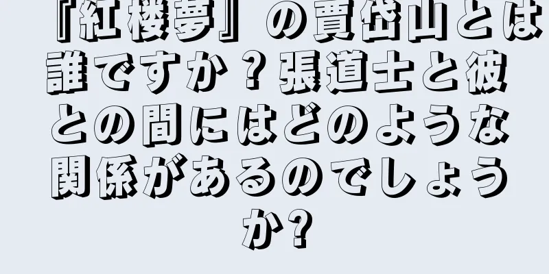 『紅楼夢』の賈岱山とは誰ですか？張道士と彼との間にはどのような関係があるのでしょうか?