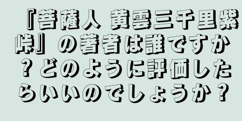 『菩薩人 黄雲三千里紫峠』の著者は誰ですか？どのように評価したらいいのでしょうか？