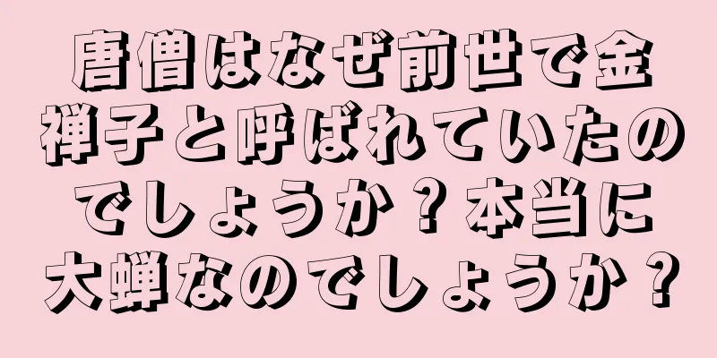 唐僧はなぜ前世で金禅子と呼ばれていたのでしょうか？本当に大蝉なのでしょうか？