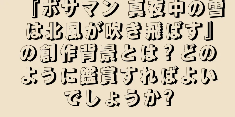 『ボサマン 真夜中の雪は北風が吹き飛ばす』の創作背景とは？どのように鑑賞すればよいでしょうか?