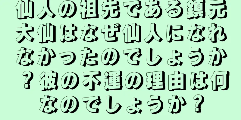 仙人の祖先である鎮元大仙はなぜ仙人になれなかったのでしょうか？彼の不運の理由は何なのでしょうか？