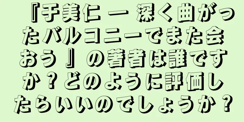 『于美仁 ― 深く曲がったバルコニーでまた会おう 』の著者は誰ですか？どのように評価したらいいのでしょうか？