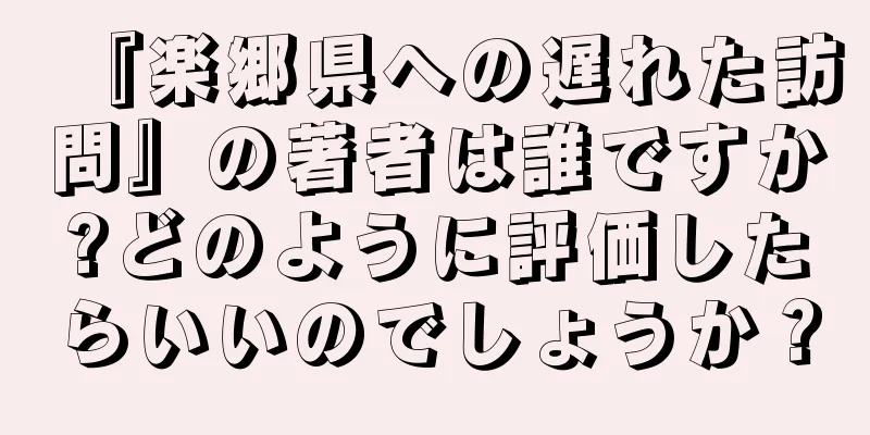 『楽郷県への遅れた訪問』の著者は誰ですか?どのように評価したらいいのでしょうか？