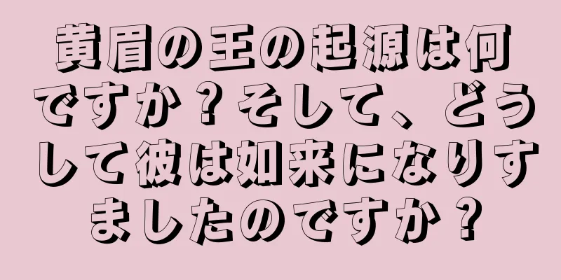 黄眉の王の起源は何ですか？そして、どうして彼は如来になりすましたのですか？