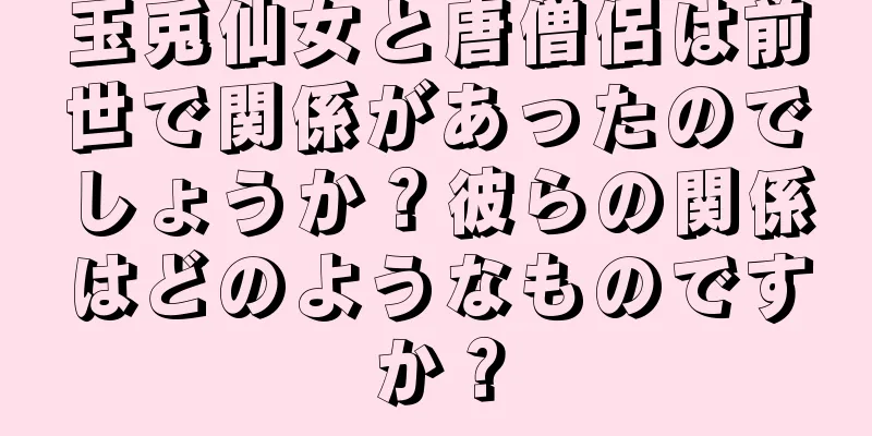玉兎仙女と唐僧侶は前世で関係があったのでしょうか？彼らの関係はどのようなものですか？
