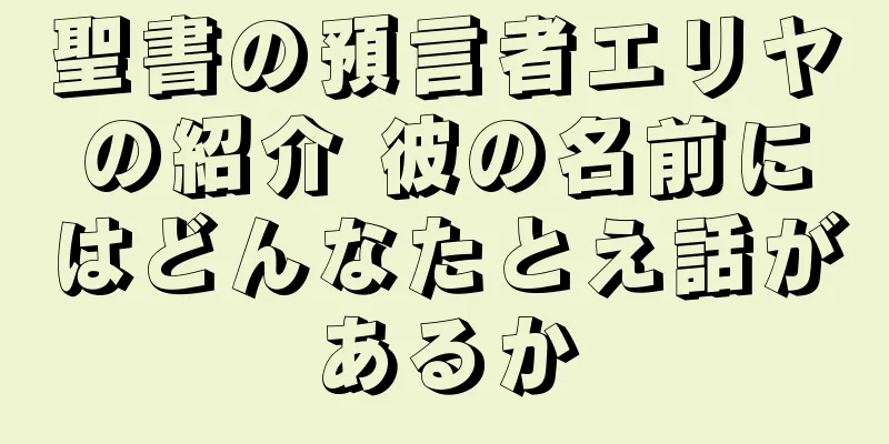 聖書の預言者エリヤの紹介 彼の名前にはどんなたとえ話があるか