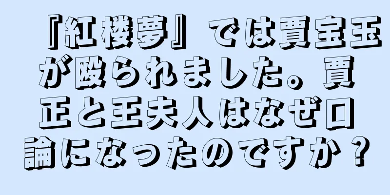 『紅楼夢』では賈宝玉が殴られました。賈正と王夫人はなぜ口論になったのですか？