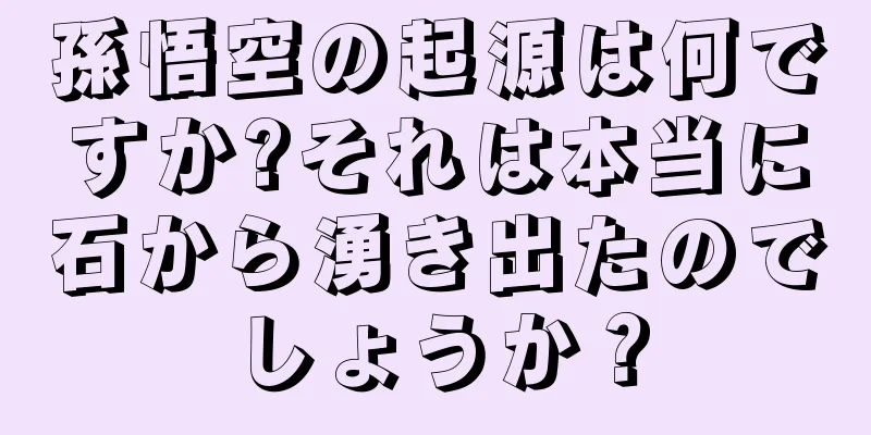 孫悟空の起源は何ですか?それは本当に石から湧き出たのでしょうか？