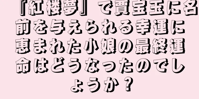 『紅楼夢』で賈宝玉に名前を与えられる幸運に恵まれた小娘の最終運命はどうなったのでしょうか？