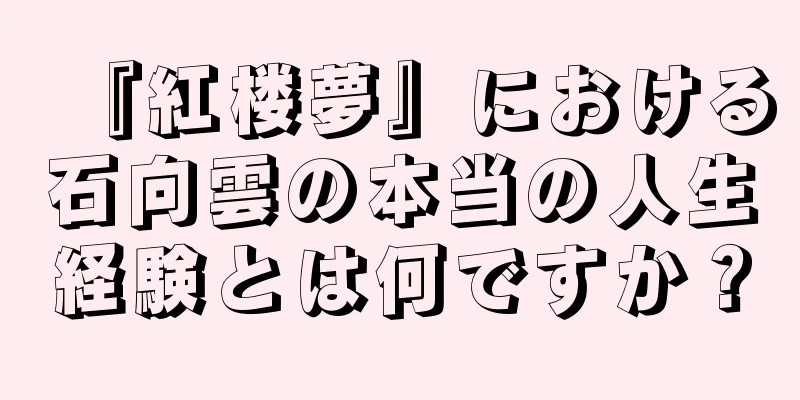 『紅楼夢』における石向雲の本当の人生経験とは何ですか？