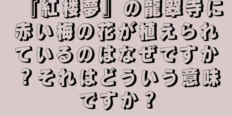 『紅楼夢』の龍翠寺に赤い梅の花が植えられているのはなぜですか？それはどういう意味ですか？