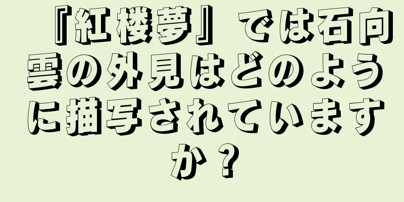 『紅楼夢』では石向雲の外見はどのように描写されていますか？