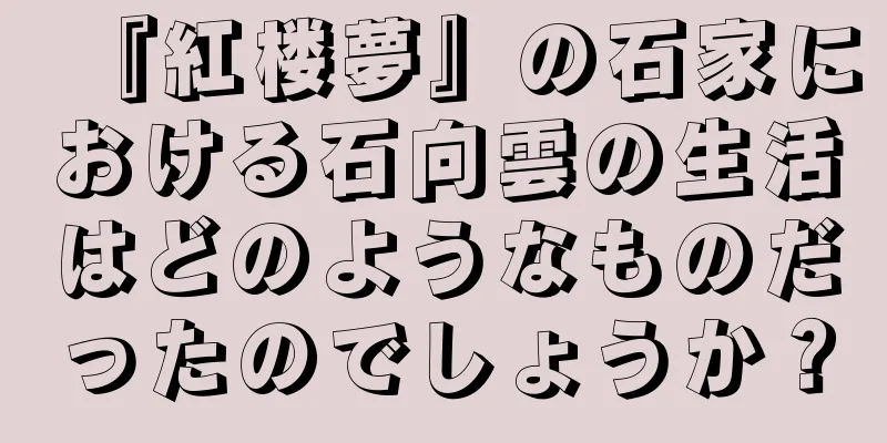 『紅楼夢』の石家における石向雲の生活はどのようなものだったのでしょうか？