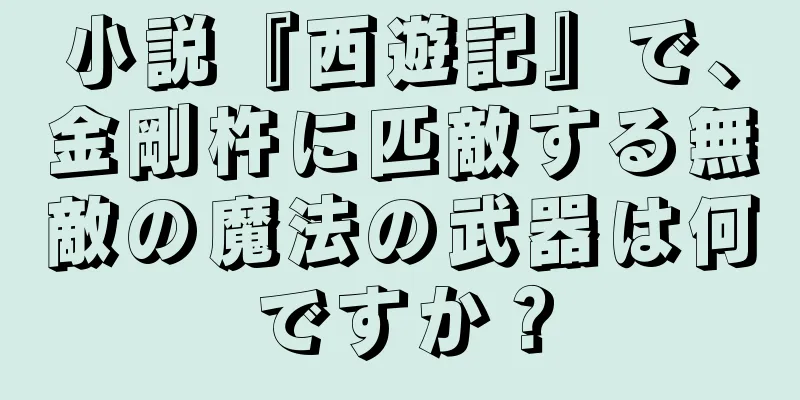 小説『西遊記』で、金剛杵に匹敵する無敵の魔法の武器は何ですか？