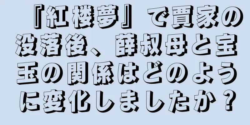 『紅楼夢』で賈家の没落後、薛叔母と宝玉の関係はどのように変化しましたか？