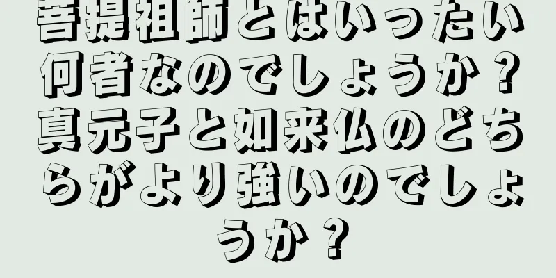 菩提祖師とはいったい何者なのでしょうか？真元子と如来仏のどちらがより強いのでしょうか？