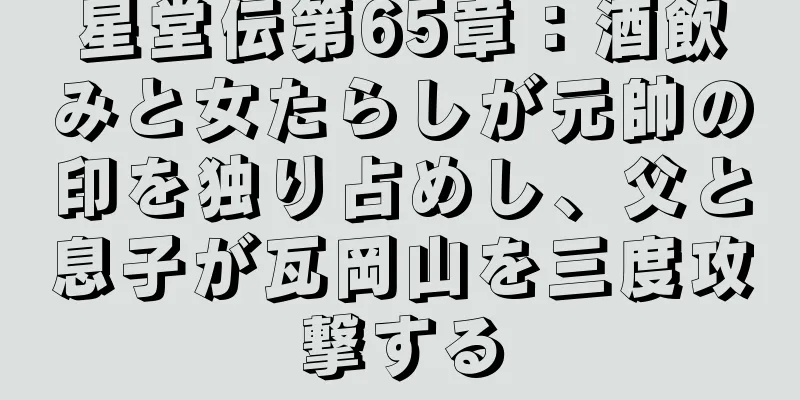 星堂伝第65章：酒飲みと女たらしが元帥の印を独り占めし、父と息子が瓦岡山を三度攻撃する