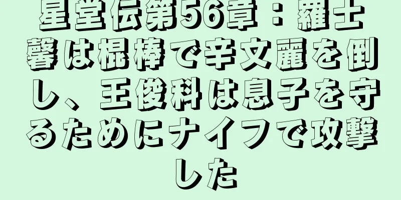 星堂伝第56章：羅士馨は棍棒で辛文麗を倒し、王俊科は息子を守るためにナイフで攻撃した