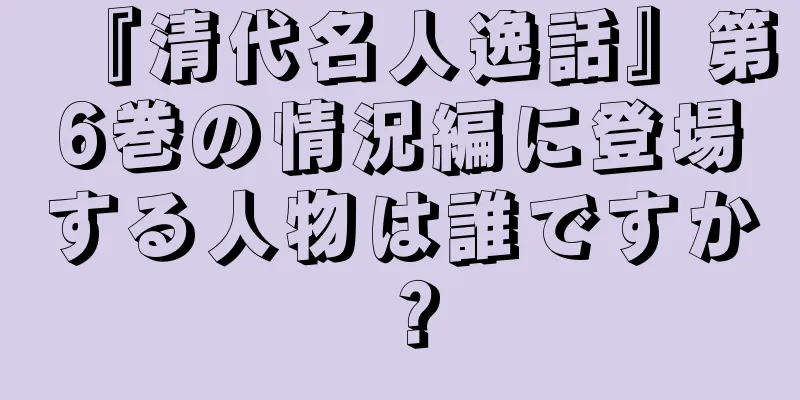 『清代名人逸話』第6巻の情況編に登場する人物は誰ですか？