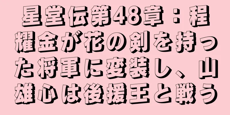 星堂伝第48章：程耀金が花の剣を持った将軍に変装し、山雄心は後援王と戦う