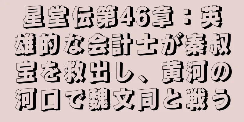 星堂伝第46章：英雄的な会計士が秦叔宝を救出し、黄河の河口で魏文同と戦う