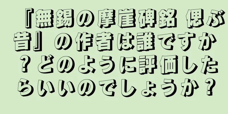 『無錫の摩崖碑銘 偲ぶ昔』の作者は誰ですか？どのように評価したらいいのでしょうか？