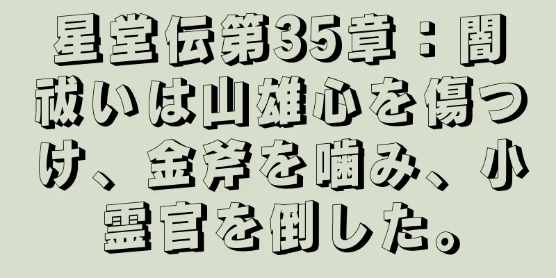 星堂伝第35章：闇祓いは山雄心を傷つけ、金斧を噛み、小霊官を倒した。