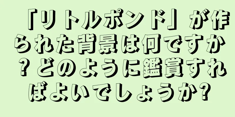 「リトルポンド」が作られた背景は何ですか？どのように鑑賞すればよいでしょうか?
