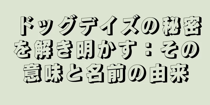 ドッグデイズの秘密を解き明かす：その意味と名前の由来