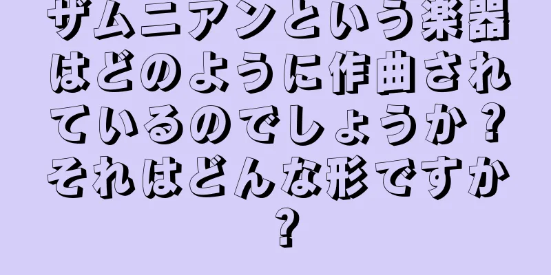 ザムニアンという楽器はどのように作曲されているのでしょうか？それはどんな形ですか？