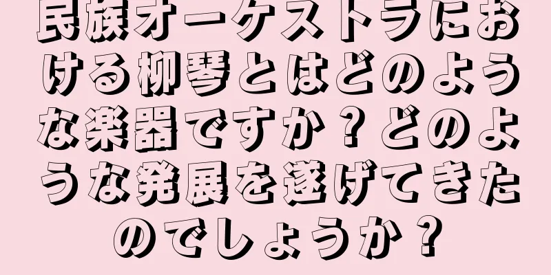 民族オーケストラにおける柳琴とはどのような楽器ですか？どのような発展を遂げてきたのでしょうか？