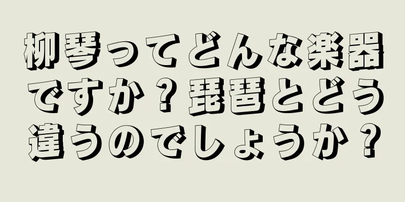 柳琴ってどんな楽器ですか？琵琶とどう違うのでしょうか？