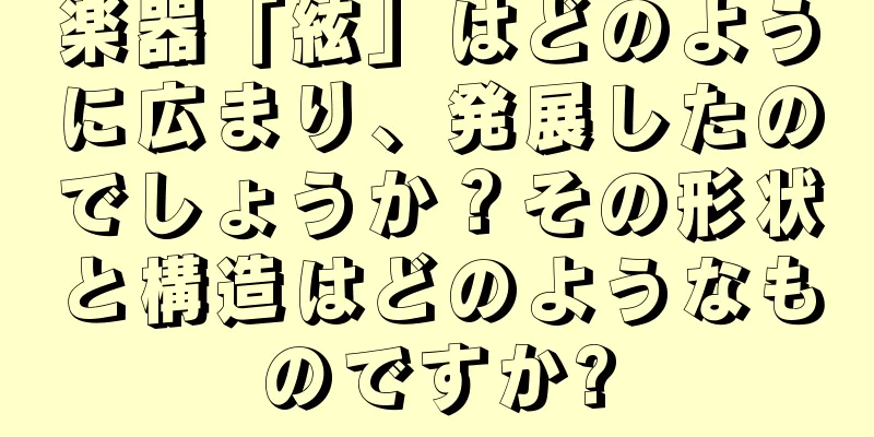 楽器「絃」はどのように広まり、発展したのでしょうか？その形状と構造はどのようなものですか?