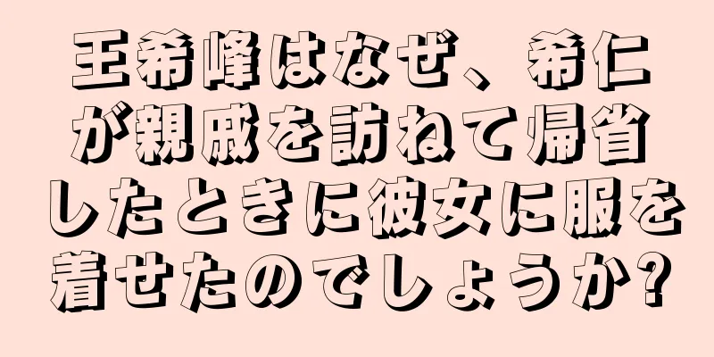 王希峰はなぜ、希仁が親戚を訪ねて帰省したときに彼女に服を着せたのでしょうか?