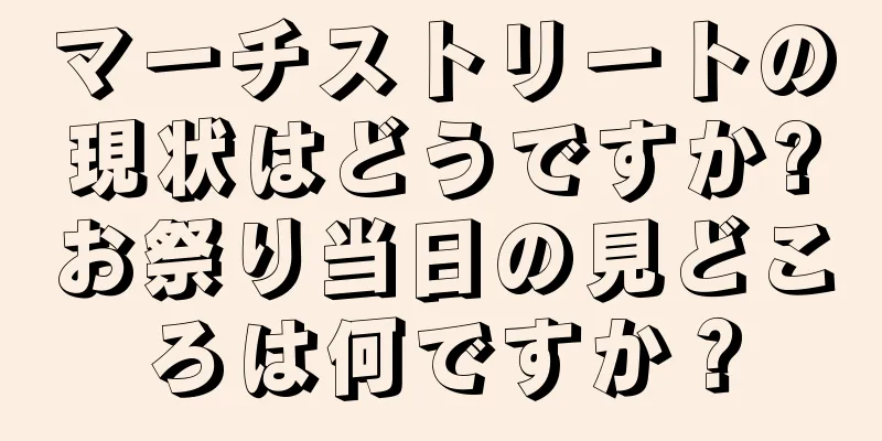 マーチストリートの現状はどうですか?お祭り当日の見どころは何ですか？
