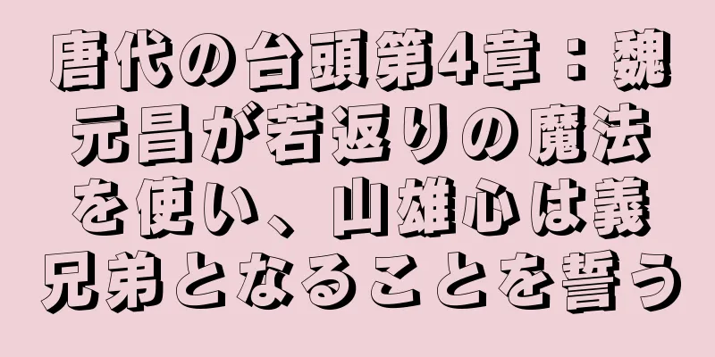 唐代の台頭第4章：魏元昌が若返りの魔法を使い、山雄心は義兄弟となることを誓う