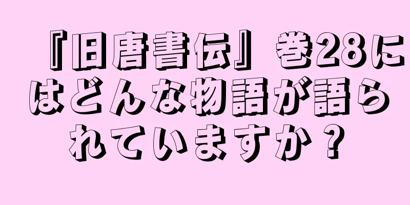 『旧唐書伝』巻28にはどんな物語が語られていますか？