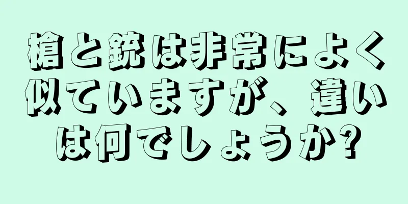 槍と銃は非常によく似ていますが、違いは何でしょうか?
