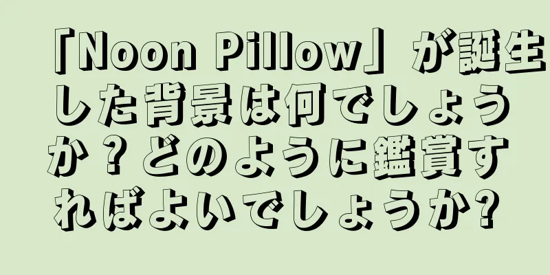 「Noon Pillow」が誕生した背景は何でしょうか？どのように鑑賞すればよいでしょうか?