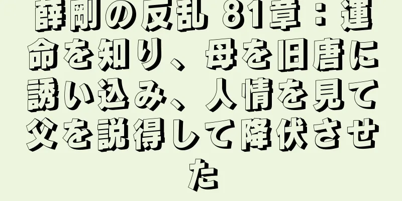 薛剛の反乱 81章：運命を知り、母を旧唐に誘い込み、人情を見て父を説得して降伏させた