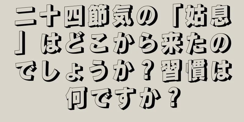 二十四節気の「姑息」はどこから来たのでしょうか？習慣は何ですか？