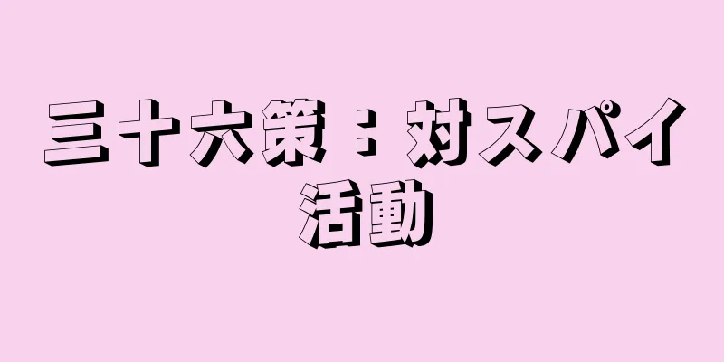 三十六策：対スパイ活動