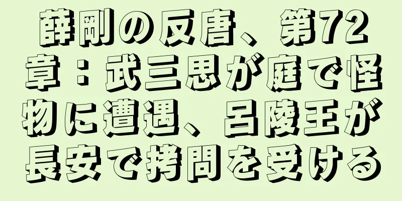 薛剛の反唐、第72章：武三思が庭で怪物に遭遇、呂陵王が長安で拷問を受ける