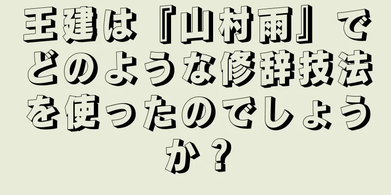 王建は『山村雨』でどのような修辞技法を使ったのでしょうか？