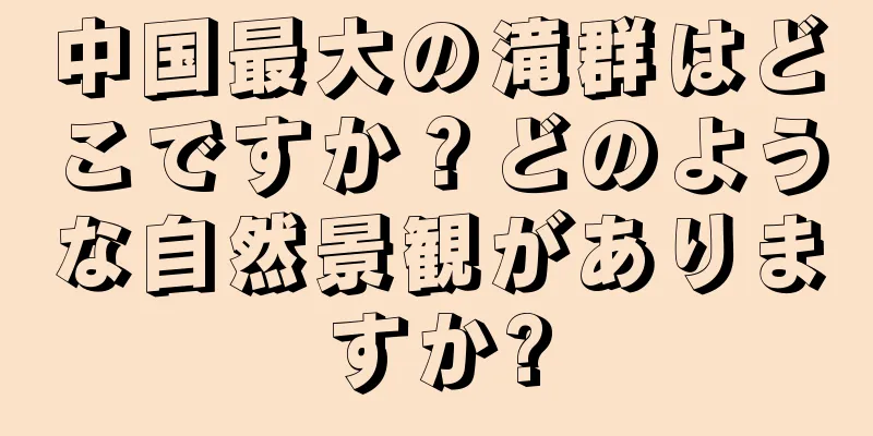 中国最大の滝群はどこですか？どのような自然景観がありますか?